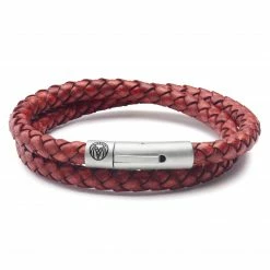 Lucleon Collins | 1/4" (6 mm) Red Leather Wrap Around Bracelet