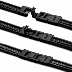 Lucleon Roy | Black & Dark Leather & Stainless Steel Double Strap Bracelet 11 Lucleon Roy | Black & Dark Leather & Stainless Steel Double Strap Bracelet -MEN'S BRACELETS Sales Store 04.03.2021 roy bracelet locks how to use 2 copy 3