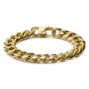 Lucleon 12mm Gold-Tone Stainless Steel Curb Chain Bracelet