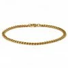 Lucleon 4mm Gold-Tone Stainless Steel Curb Chain Bracelet