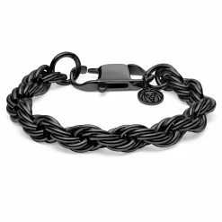 Lucleon Amager | 10mm Gunmetal Stainless Steel Rope Chain Bracelet