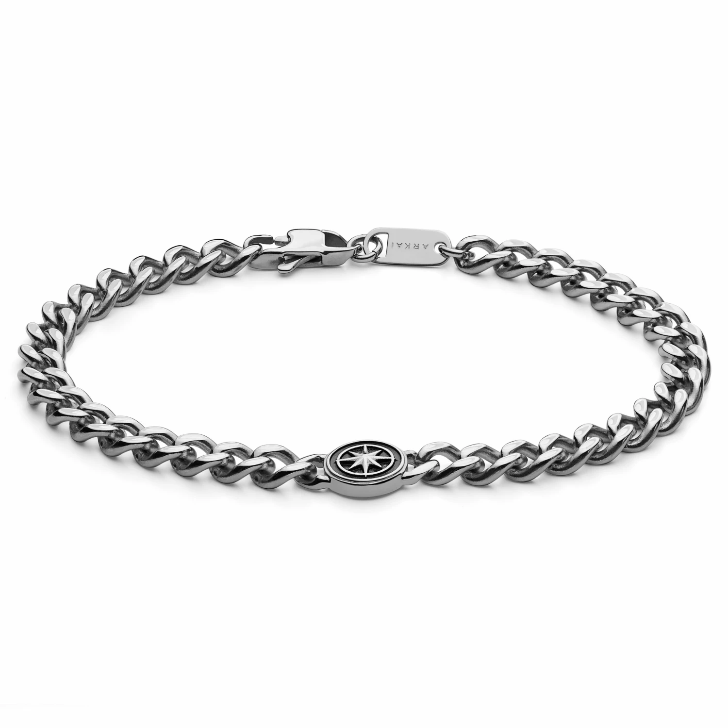 Arkai Atlas | Silver-tone Stainless Steel North Star Bracelet 1 Arkai Atlas | Silver-tone Stainless Steel North Star Bracelet