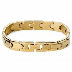 Lucleon Gold-Tone Titanium Snap Lock Bracelet -MEN'S BRACELETS Sales Store 1 1mag