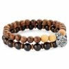 Waykins Wave | Natural Black & Earth Tones Wooden Bracelet Set