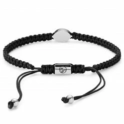 Waykins Atlantis | Black Nylon Mother-of-Pearl Bracelet -MEN'S BRACELETS Sales Store 1 2atlbrac
