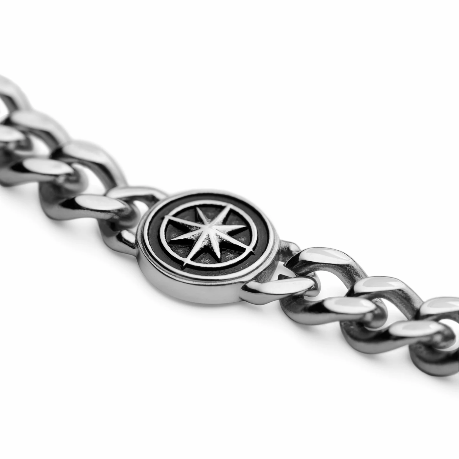 Arkai Atlas | Silver-tone Stainless Steel North Star Bracelet 6 Arkai Atlas | Silver-tone Stainless Steel North Star Bracelet - Image 6