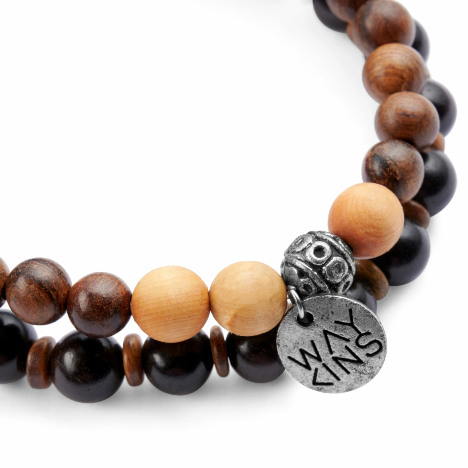 Waykins Wave | Natural Black & Earth Tones Wooden Bracelet Set 3 Waykins Wave | Natural Black & Earth Tones Wooden Bracelet Set - Image 3