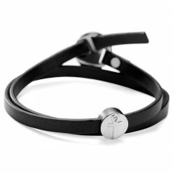 Lucleon Ankh | Black Leather & Onyx Bracelet Set -MEN'S BRACELETS Sales Store 1 6sayed