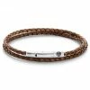 Lucleon Collins | 3mm Rusty Brown Woven Leather Wrap Bracelet