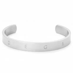 Sidegren Silver-Tone Stainless Steel Sidegren Cuff Bracelet