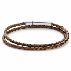 Lucleon Collins | 3mm Rusty Brown Woven Leather Wrap Bracelet -MEN'S BRACELETS Sales Store 10 2b7df8cc845c58c00fd6f613437c7b6d1 2