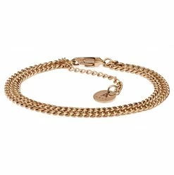 Arkai Rico | Rose Gold-Tone Double Curb Chain Bracelet