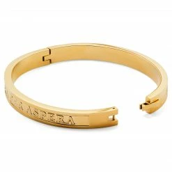 Lucleon Arie | Gold-Tone Stainless Steel Ad Astra Bangle Bracelet -MEN'S BRACELETS Sales Store 10 3 zvzdaa