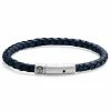 Lucleon Bolo | Blue Leather Rope & Stainless Steel Bracelet