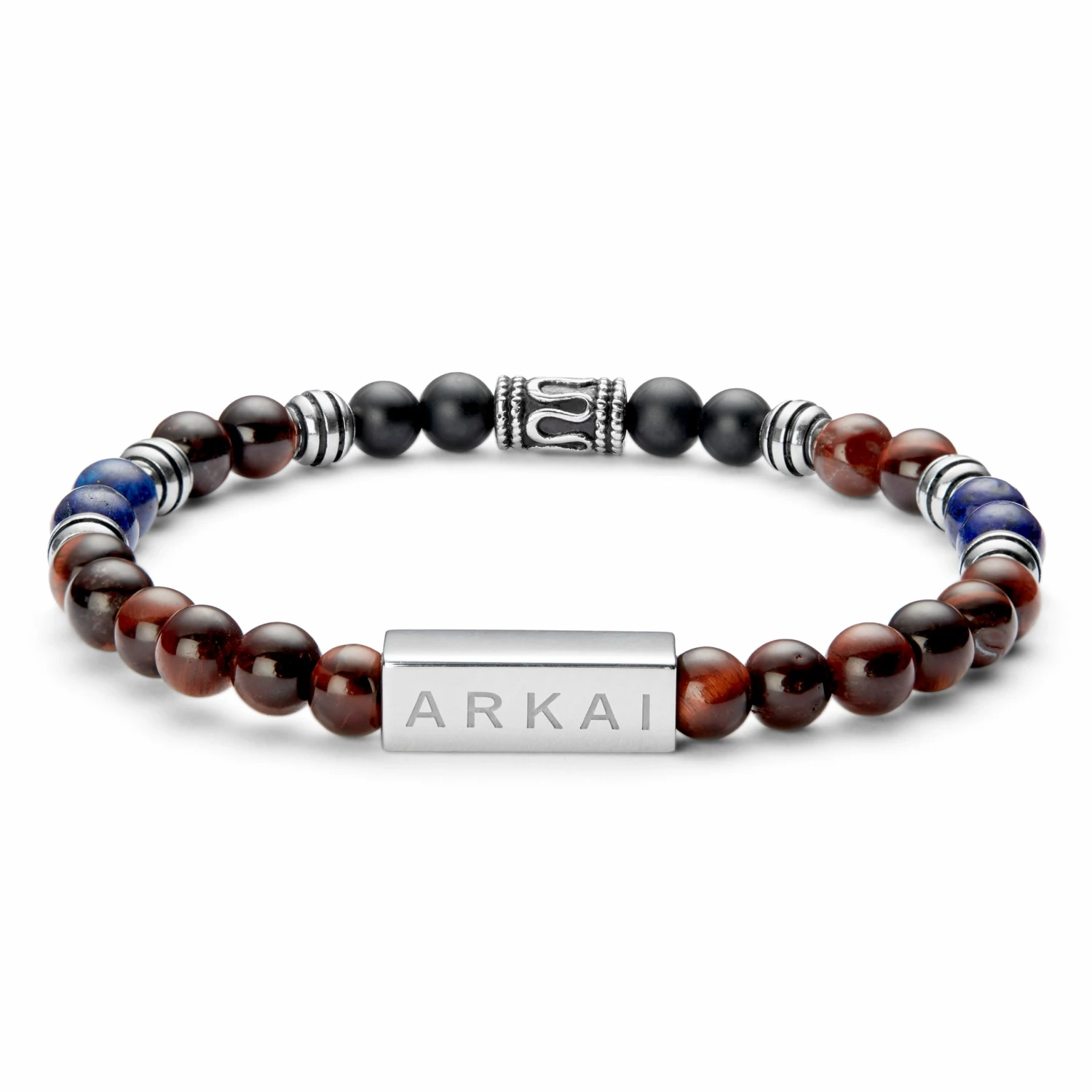 Arkai Black Onyx, Lapis Lazuli & Tiger's Eye Bracelet 1 Arkai Black Onyx, Lapis Lazuli & Tiger's Eye Bracelet