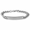 Fort Tempus 7mm Silver-Tone Stainless Steel ID Bracelet