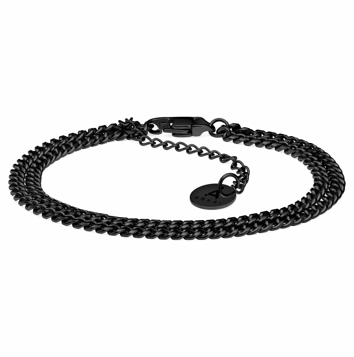 Arkai Rico | Black Double Curb Chain Bracelet 1 Arkai Rico | Black Double Curb Chain Bracelet