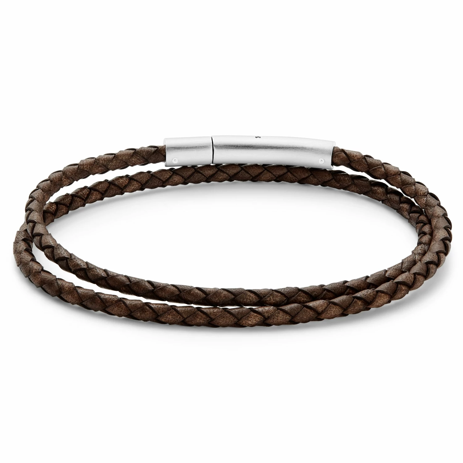 Lucleon Collins | 3mm Brown Woven Leather Wrap Bracelet 5 Lucleon Collins | 3mm Brown Woven Leather Wrap Bracelet - Image 5
