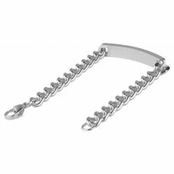 Fort Tempus 7mm Silver-Tone Stainless Steel ID Bracelet 11 Fort Tempus 7mm Silver-Tone Stainless Steel ID Bracelet -MEN'S BRACELETS Sales Store 11 3 1 195