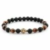 Neshraw Black Lava Rock & Tiger's Eye Tibetan Bracelet