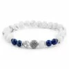 Neshraw White Pine, Blue Lapis Lazuli & Silver-Tone Zirconia Bracelet