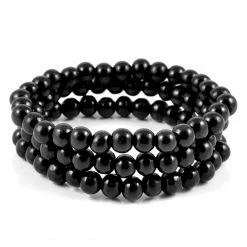Collin Rowe Black Wood Bead Bracelet Sets