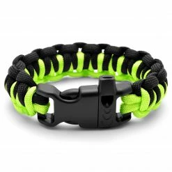 Tailor Toki Black & Neon Green Nylon Paracord Bracelet -MEN'S BRACELETS Sales Store 12 1 60