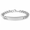 Fort Tempus 10mm Silver-Tone Stainless Steel ID Bracelet