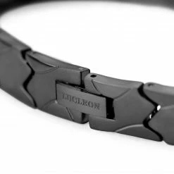 Lucleon Black Asymmetric Titanium Magnetic Bracelet -MEN'S BRACELETS Sales Store 12 5mag