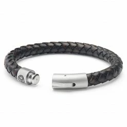 Lucleon Collins | 1/3" (8 mm) Brown Woven Leather Bracelet -MEN'S BRACELETS Sales Store 12 zeismont ll collins leather bracelets8145 kolin 1 1