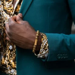 Arkai Roas | Gold-Tone Bead Bracelet -MEN'S BRACELETS Sales Store 12 1