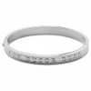 Lucleon Arie | Silver-Tone Stainless Steel Duco Bangle Bracelet