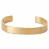 Fort Tempus Brushed Gold-Tone Engravable Cuff Bracelet