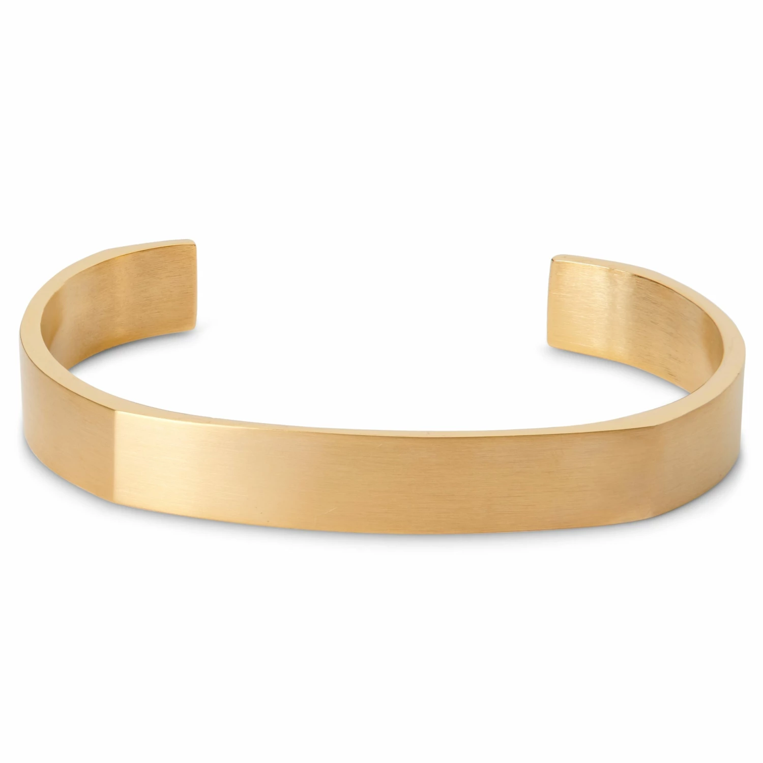 Fort Tempus Brushed Gold-Tone Engravable Cuff Bracelet 1 Fort Tempus Brushed Gold-Tone Engravable Cuff Bracelet