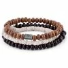 Lucleon Miro | Natural-Tone Wooden & Coconut Bracelet Set