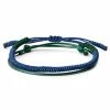Waykins Green & Blue Braided Nylon Bracelet Set