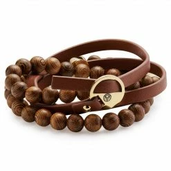Lucleon Ankh | Brown Leather & Wooden Bracelet Set -MEN'S BRACELETS Sales Store 13 2a2e5f497a0fc0b1b10578248e0ac9344 3