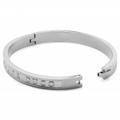 Lucleon Arie | Silver-Tone Stainless Steel Duco Bangle Bracelet -MEN'S BRACELETS Sales Store 13 3 dukk