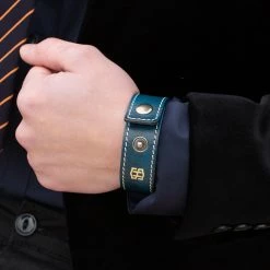 Salt & Hide Blue Buffalo Leather Bracelet -MEN'S BRACELETS Sales Store 13340 bracelet