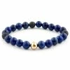Neshraw Blue Lapis Lazuli & Black Zirconia Bracelet