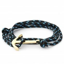 Tailor Toki Black & Gold-Tone Anchor Bracelet