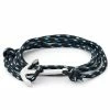 Tailor Toki Black & Silver-Tone Anchor Bracelet