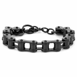 Fort Tempus Black Stainless Steel Bike Chain Bracelet