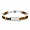 Arkai White Natural Stone & Tiger's Eye Bracelet