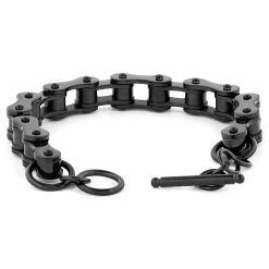 Fort Tempus Black Stainless Steel Bike Chain Bracelet -MEN'S BRACELETS Sales Store 14 3 113