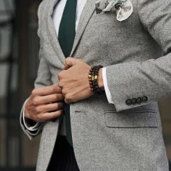 Lucleon Miro | Black Lava Rock, Coconut & Tiger's Eye Bracelet Set 11 Lucleon Miro | Black Lava Rock, Coconut & Tiger's Eye Bracelet Set -MEN'S BRACELETS Sales Store 14579 squares