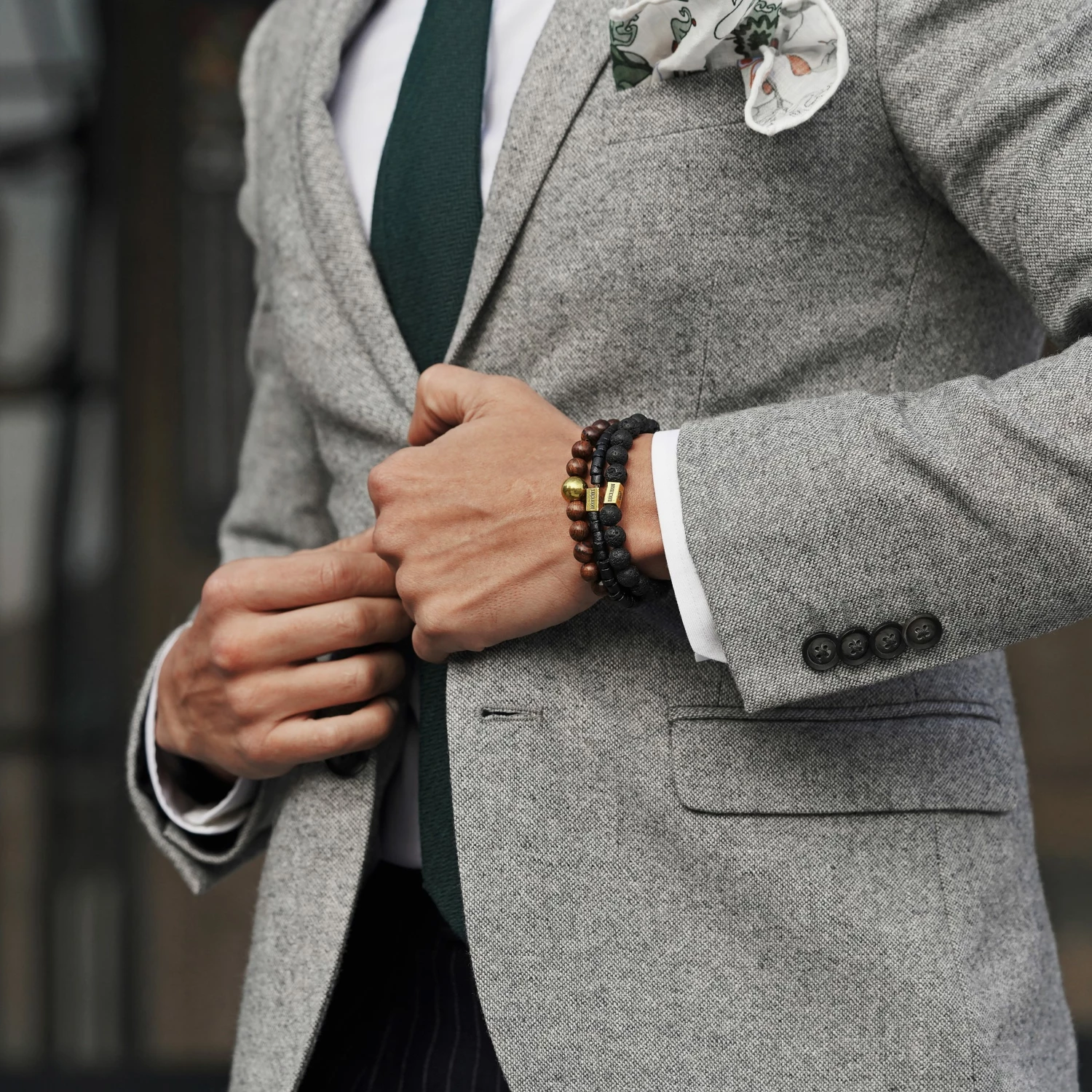 Lucleon Miro | Black Lava Rock, Coconut & Tiger's Eye Bracelet Set 6 Lucleon Miro | Black Lava Rock, Coconut & Tiger's Eye Bracelet Set - Image 6