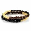 Collin Rowe 6mm Black, White & Brown Wood Bead Bracelet Set