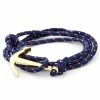 Tailor Toki Navy Blue & Gold-Tone Anchor Bracelet