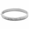 Lucleon Arie | Silver-Tone Stainless Steel Ad Astra Bangle Bracelet